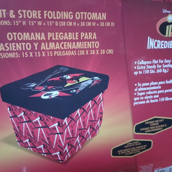 Disney Pixar Incredibles 2 Sit & Store Ottoman - Picture 1 of 6